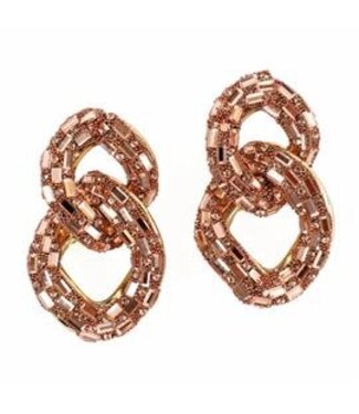 Stay Connected Earrings - Rose Gold