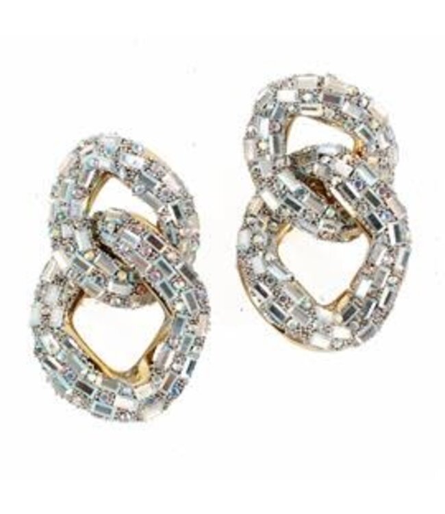 Stay Connected Earrings - Gold Iridescent