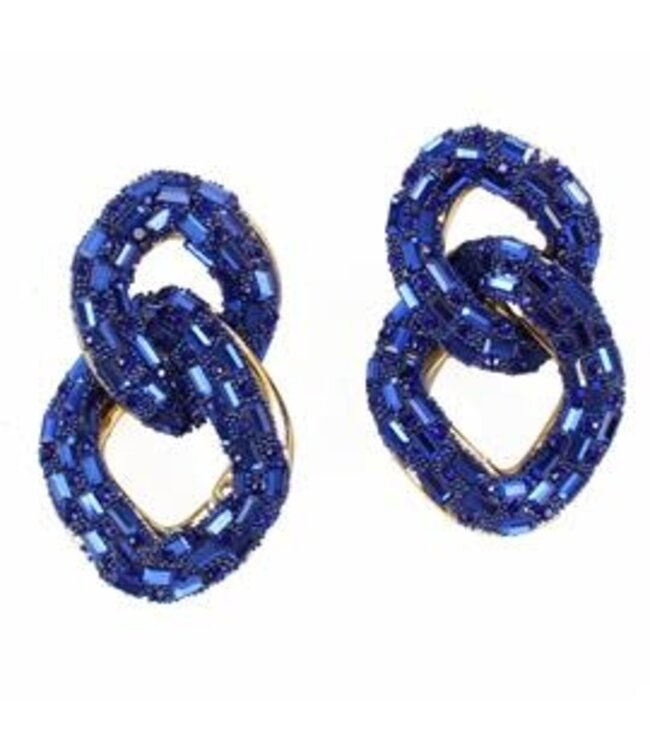 Stay Connected Earrings - Royal Blue