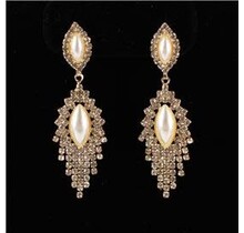 She's Elegant Pearl Earrings - Gold