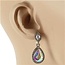 Keep It Simple Jewel Earrings - Silver Iridescent