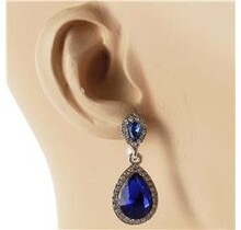 Keep It Simple Jewel Earrings - Royal Blue
