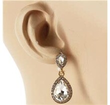 Keep It Simple Jewel Earrings - Gold
