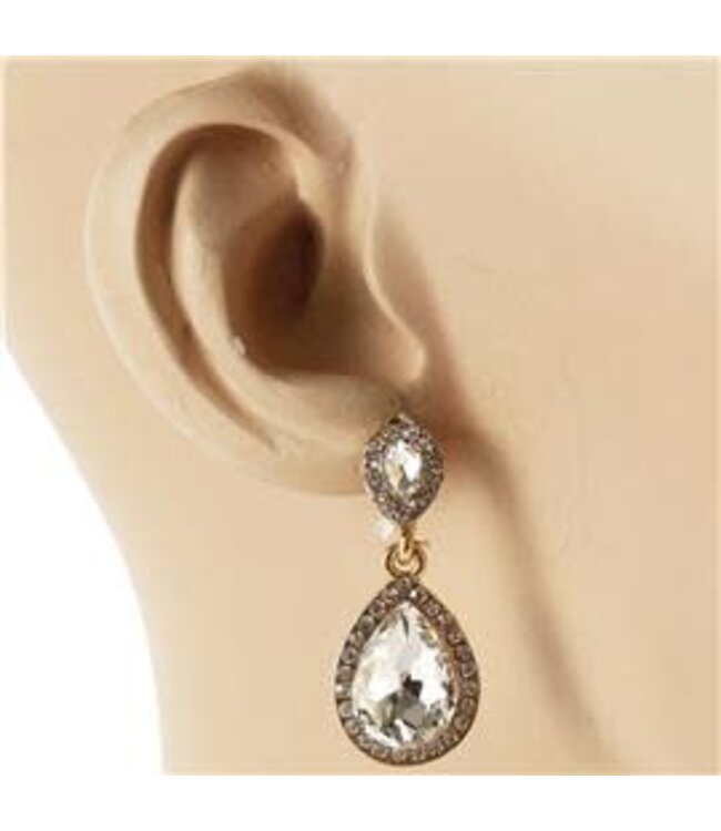 Keep It Simple Jewel Earrings - Gold