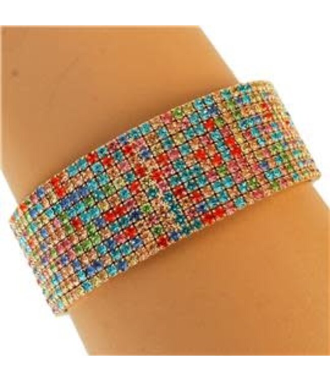 Pretty Pieces Rhinestone Bracelet - Multi
