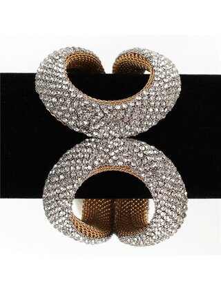 Bring The Bling Cuff Bracelet - Gold