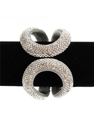 Bring The Bling Cuff Bracelet - Silver