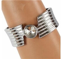 Stuck In The Middle Cuff Bracelet - Silver