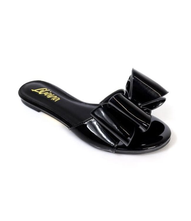 Tie Me With A Bow Sandals - Black
