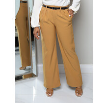 Just For The Moment Belted Pants -  Camel