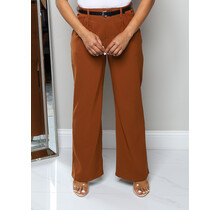 Just For The Moment Belted Pants - Brown