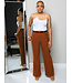 Just For The Moment Belted Pants - Brown