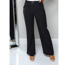 Just For The Moment Belted Pants - Black