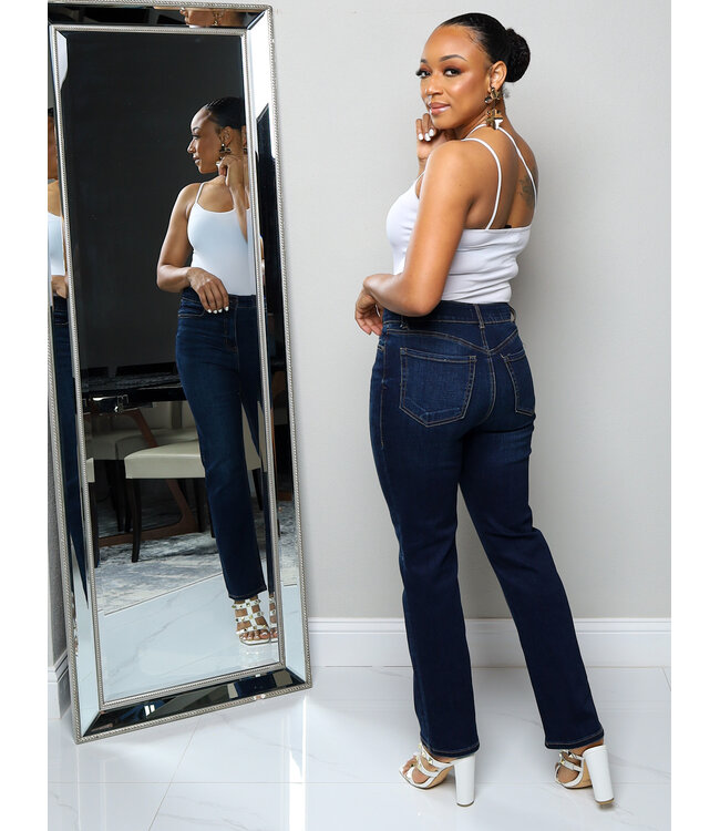 On The Run Straight Jeans - Dark Wash