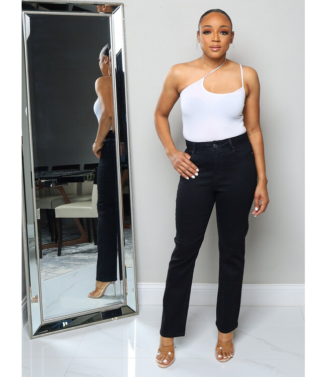 On The Run Straight Jeans - Black