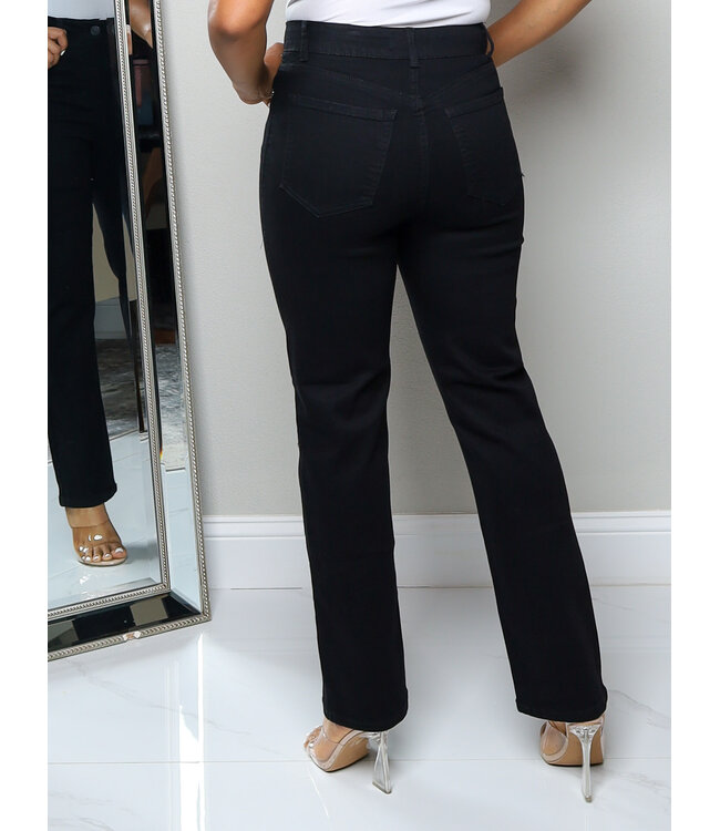 On The Run Straight Jeans - Black