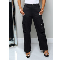 Street Sleek Cargo Pants - Black