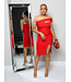 Perfect Silhouette Bodycon Dress -  Red