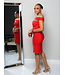 Perfect Silhouette Bodycon Dress -  Red
