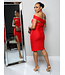 Perfect Silhouette Bodycon Dress -  Red