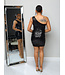 Shine Bright One Shoulder Sequin Dress