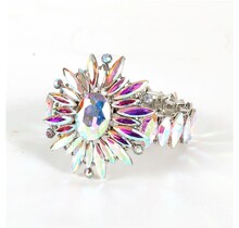 Blooming Beauty Jewel Bracelet - Silver Iridescent