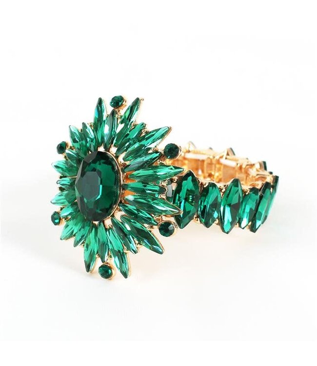 Blooming Beauty Jewel Bracelet - Emerald