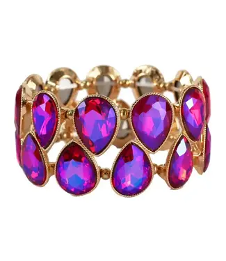 Stay With Me Jewel Bracelet - Red Iridescent