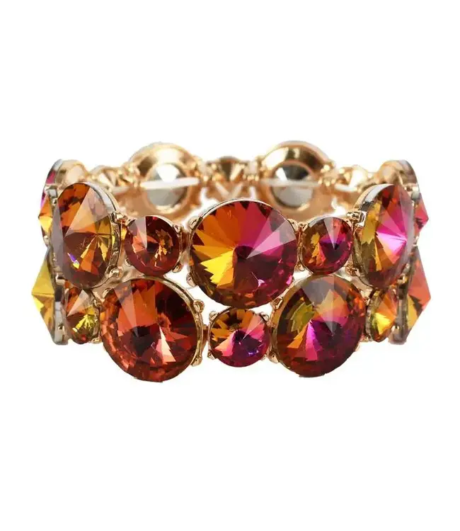 All Around Jewel Bracelet - Orange Iridescent