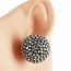 Dance Party Oversized Rhinestone Knobs - Silver Iridescent