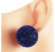 Dance Party Oversized Rhinestone Knobs - Royal Blue