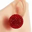 Dance Party Oversized Rhinestone Knobs - Red
