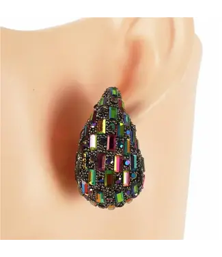 Party In Vegas Earrings - Green Iridescent