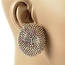 In A Trance Rhinestone Earrings - Gold Iridescent
