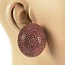 In A Trance Rhinestone Earrings - Fuchsia