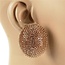 In A Trance Rhinestone Earrings - Rose Gold