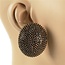 In A Trance Rhinestone Earrings - Black