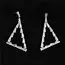 Love Triangle CZ Earrings - Silver