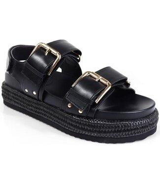 Casual Days Platform Sandals - Black