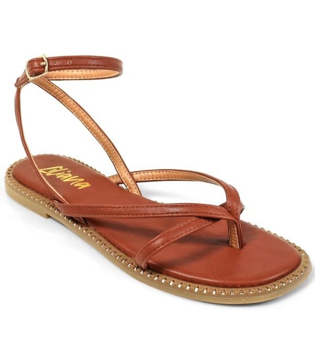 Wrap Me Tight Sandals - Cognac
