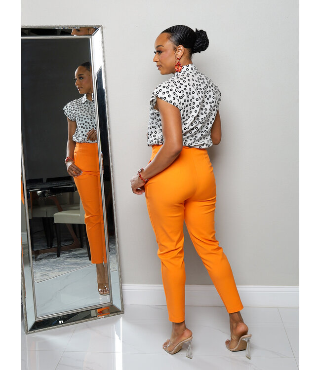 Flower Garden Buttoned Top - White