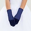 Satin Gloves - Navy