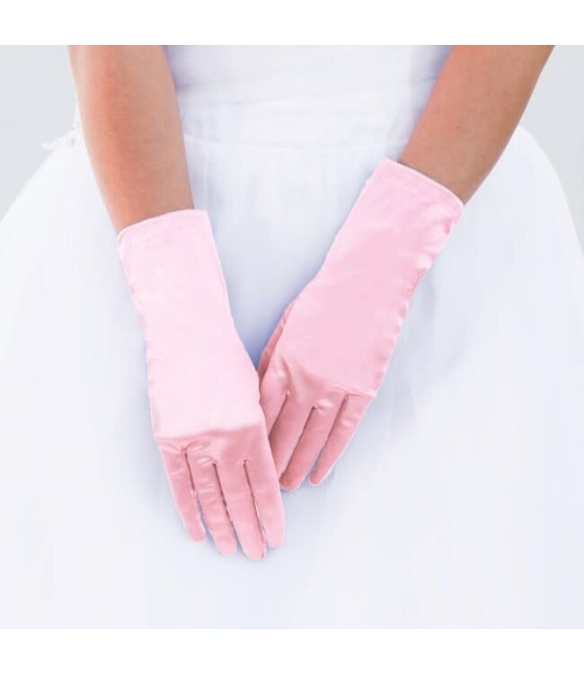 Satin Gloves - LIGHT PINK