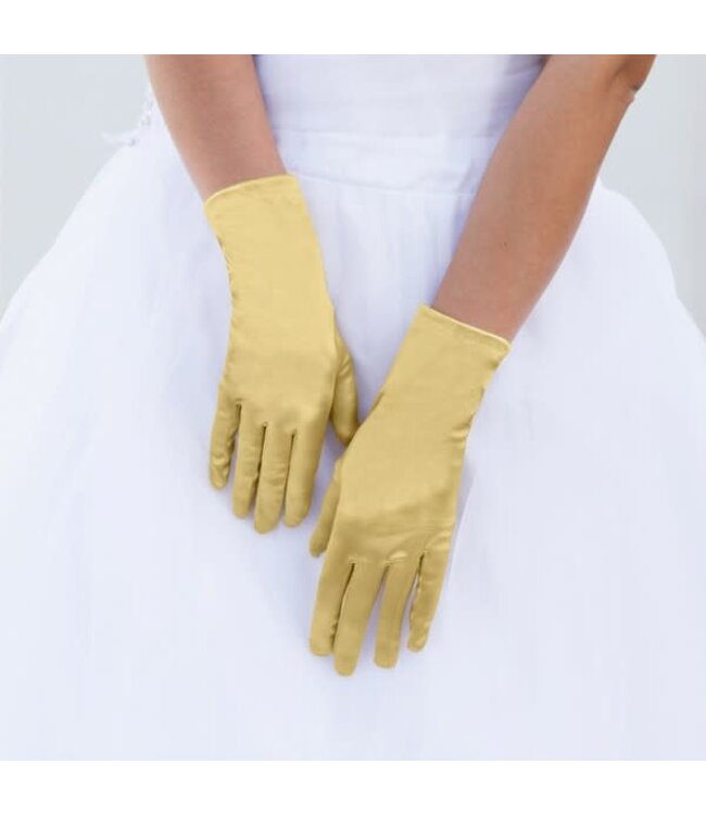 Satin Gloves - Gold