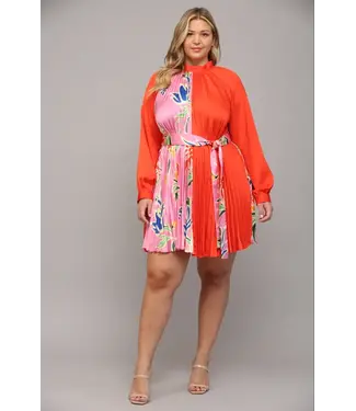 PLUS Found My Place Pleated Dress
