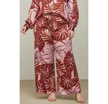 PLUS Cocoa Tropic Satin Pants