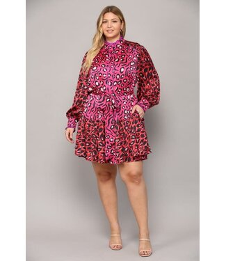 PLUS Feeling Frisky Animal Print Dress