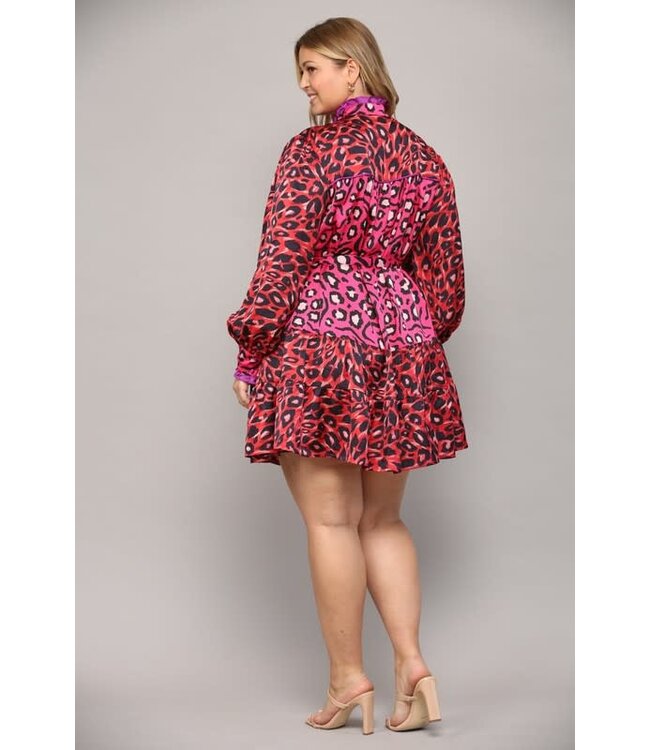 PLUS Feeling Frisky Animal Print Dress