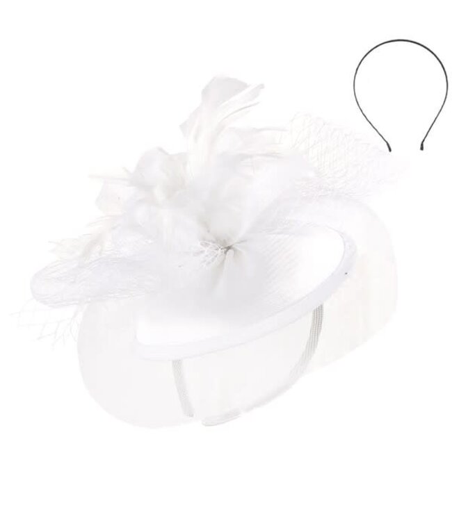 New Day Fascinator - White
