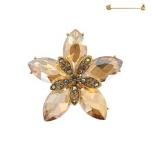 Farewell Floral Brooch - Topaz